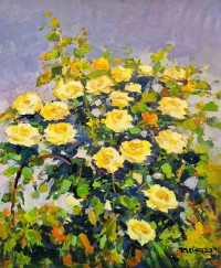 Tariq, 16 x 20 Inch, Oil on Canvas, Floral Painting, AC-TRQ-010